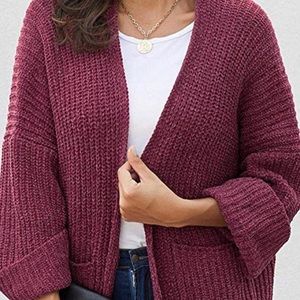 Cardigans-Sweater (red)